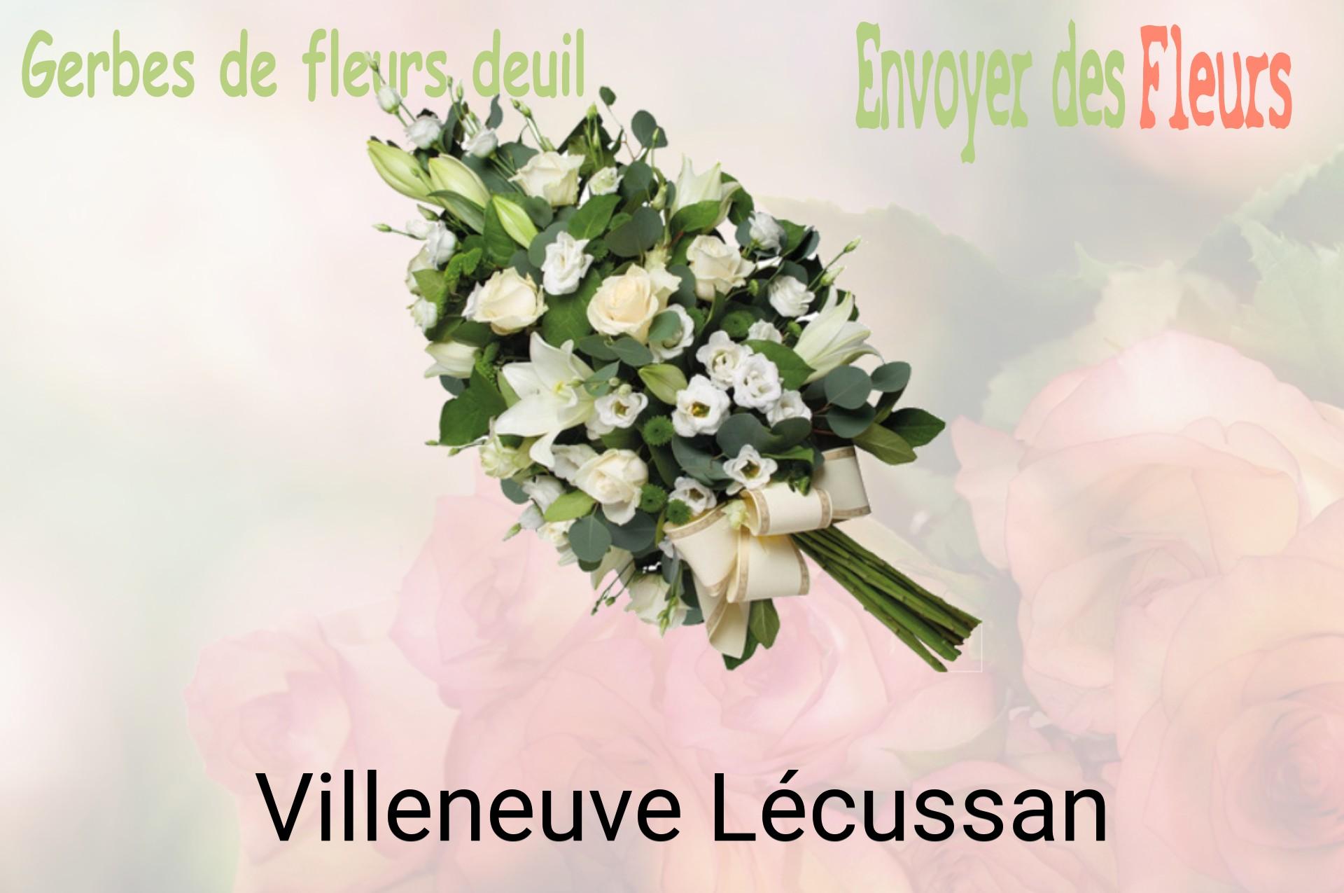 Gerbe de fleurs de deuil livrée à Villeneuve-Lécussan